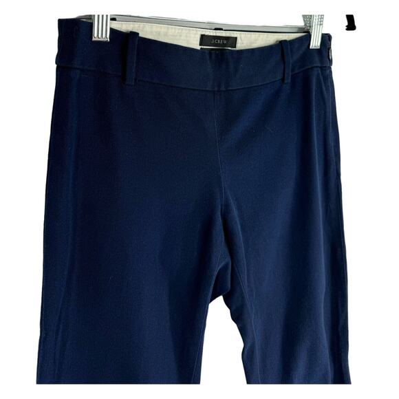 J Crew Minnie Pants Women's Navy Blue Wool Blend Skinny Ankle Fit size 00 - Picture 2 of 4